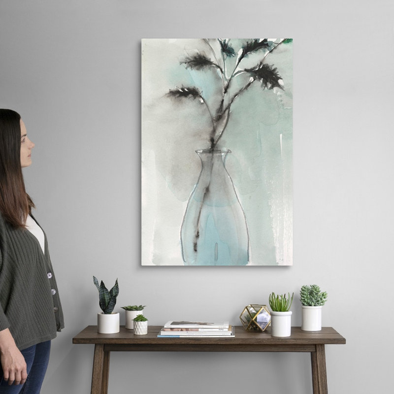«Soft Ferns I», art mural sur toile, Toile tendue, H 36 po x l 24 po x P 1,25 po