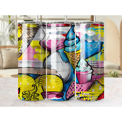 Choose Handmade Tumblers 591 mL Vacuum Insulated Stainless Steel (18/8) Travel Tumbler with Straw