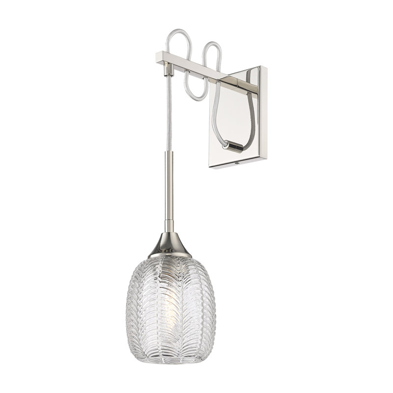 Azam - 1 Light 5.5" Sconce, Polished Nickel