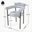 Chaise de salle à manger rembourrée avec pieds en métal (ensemble de 2)-67577332