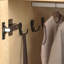 4-Door Wardrobe Closet, Mirror/LED/2-Drawers, Hanging Rod - Natural