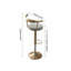Swivel Upholstered Adjustable Height Counter Stool with Metal Frame-719625435