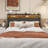 Bed Frame With LED, 4 Under-Bed Portable Storage Drawers-1190127094-1190127088
