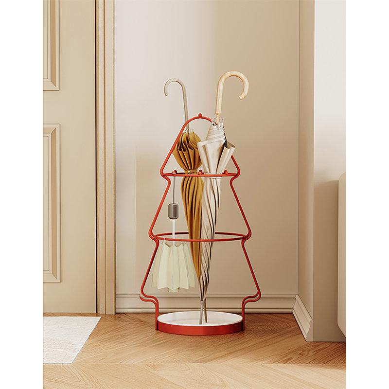 Metal Freestanding Umbrella Stand, Orange