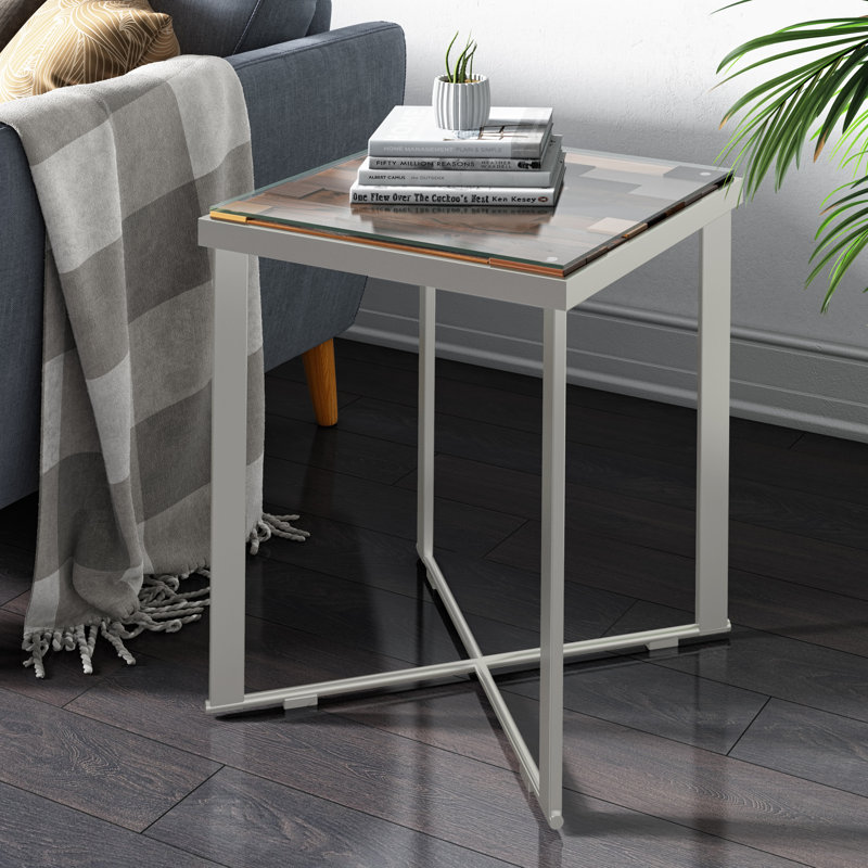 Cohn Glass Top End Table