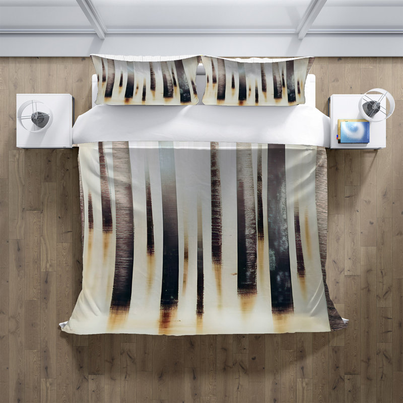 Polyester Abstract Duvet Cover, King Duvet Cover + 2 King Shams