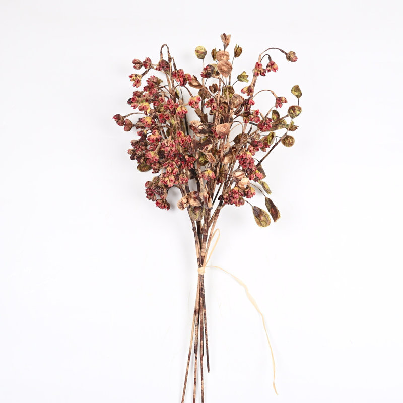 Arrangement floral campagnard artificiel avec longue tige, bouquet de fleurs rustiques pour les centres de table de salle à manger, décoration d'intérieur