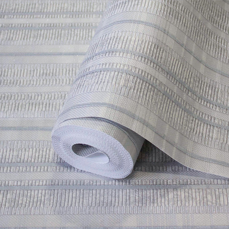 Rouleau rayé Intyre, Gris clair