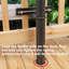 Support / support de parasol d'extérieur en acier inoxydable pour balustrade de terrasse