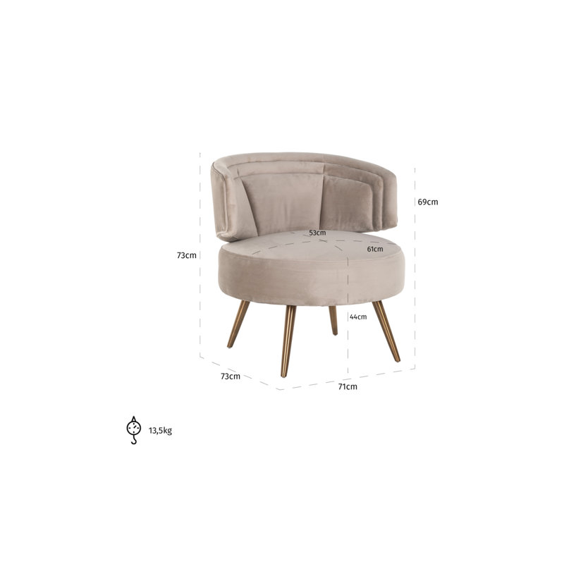 Hazel Upholstered Dining Chair, Brown