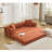 Boneless Corduroy 78.5" Folding Convertible Out Sleeper Sofa Bed-939057183