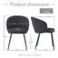 Oronogo Chunky-Weave Fabric Upholstered Dining Chair with Crossed Legs, Set of 2-493093246