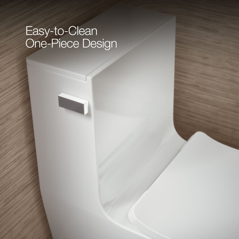 Brazn 1.28 GPF Water Efficient Round One-Piece toilet (Seat Included), White