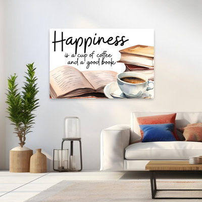 «Coffee And A Good Book», art abstrait moderne