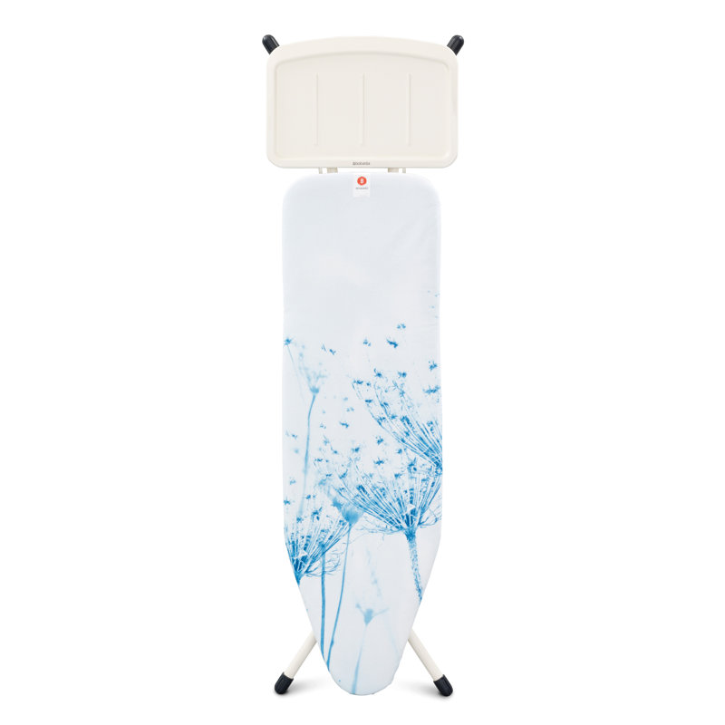 Brabantia Medium White and Blue Alloy Steel Ironing Board with Steam Holder