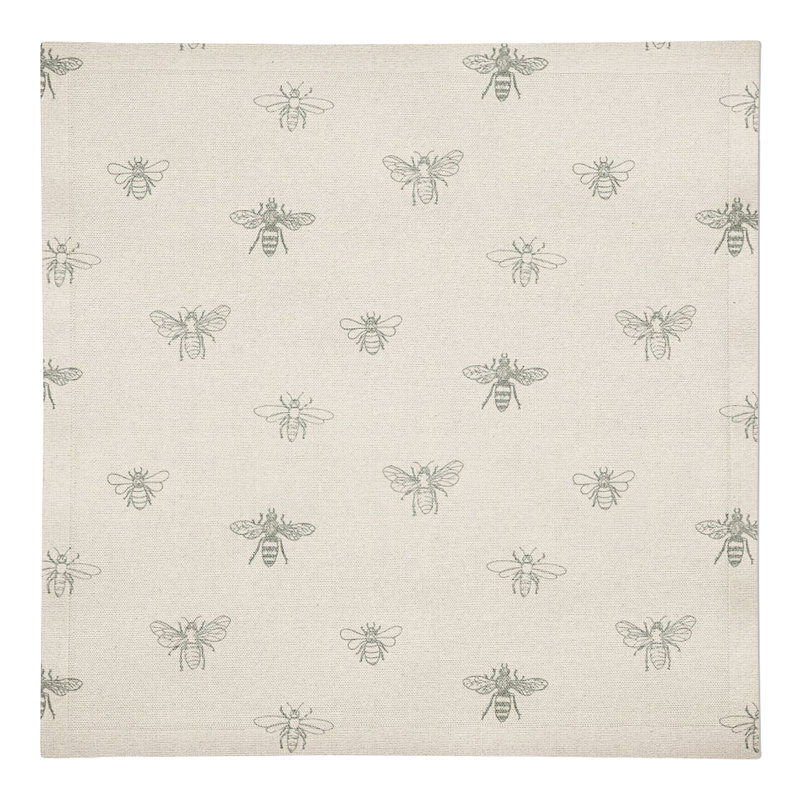 Alvelo Cotton No Pattern Rectangle Napkin, Gray/Cream