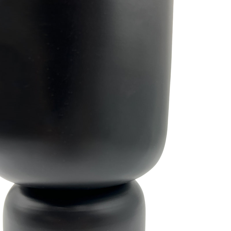 Keyek Handmade Aluminum Table Vase, Black