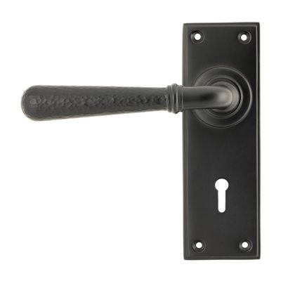 Hammered Newbury Lock Door Handle