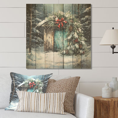 Green Christmas Winter II - impression sur bois