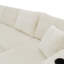 Canapé modulaire en forme de L 96 po Cloud, velours côtelé beige, 3 places, mousse et ressort, certifié écologique-129420013