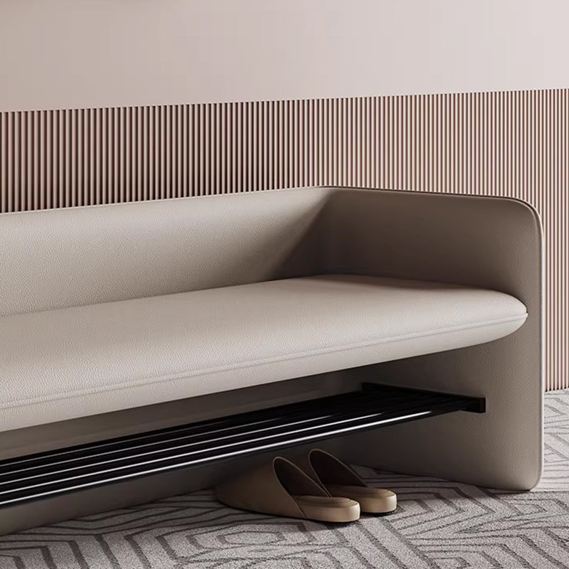 Banc rembourré, Beige