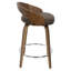 Tabourets de bar et de comptoir à hauteur fixe Laurenzio avec pieds en bois courbé et repose-pieds rond (ensemble de 2)-183592464-183592476-192739320