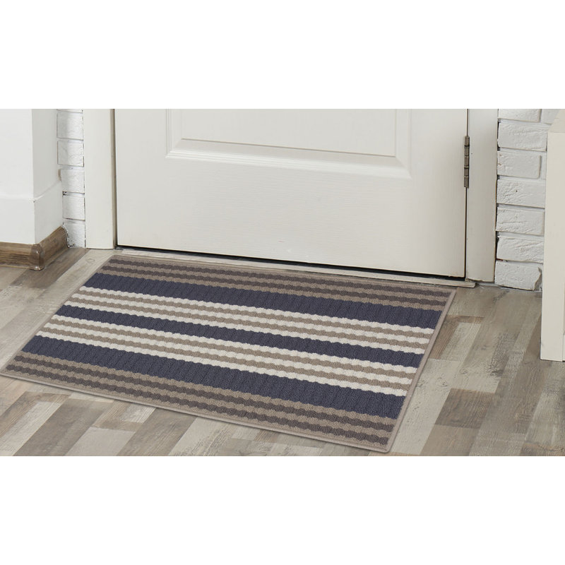 Washable Striped Indoor Rug, Rectangle 2' x 5'