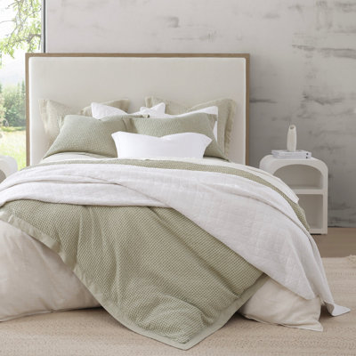 Stonewashed Cotton Waffle Weave Textured Waffle Weave Classic Casual Duvet Cover