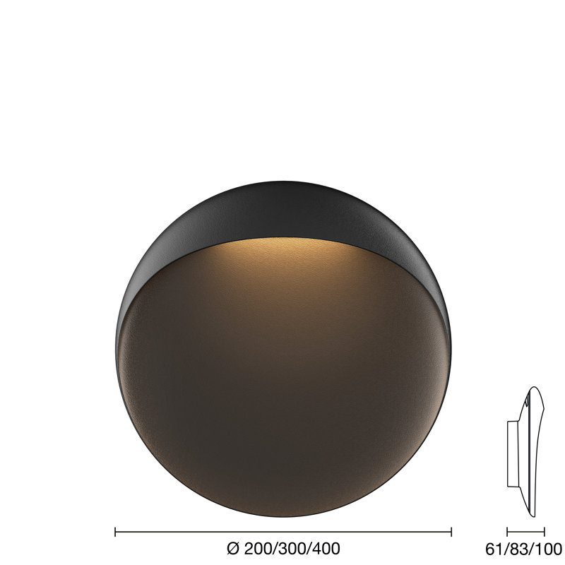 Flindt 1 - Light LED Outdoor Flush Mount, 3000K, 11.8 in
