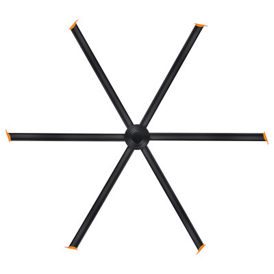 120" Industrial Extra Large Aluminum Blades HVLS Commercial Ceiling Fan with Remote Control, 6-Speed Reversible DC Motor Ceiling Fan without Light for Warehouse/Garage/Shop/Gym