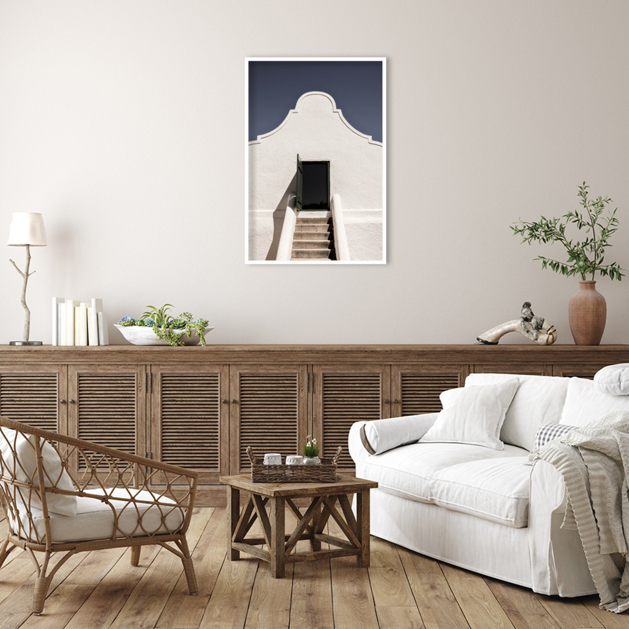 Cape Dutch by Shot by Clint Wood Framed Wall Art Print, White, 41" H x 28" W
