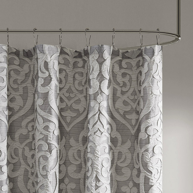 Rideau de douche jacquard, Argent argent
