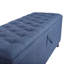 Banc de 55,5 pouces avec repose-pieds et coffre de rangement avec dessus rabattable et siège rembourré avec tabouret de bout pour le couloir