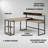 L-Shaped Office Desk With Brown Finish, Workstation Table | Gift Idea
