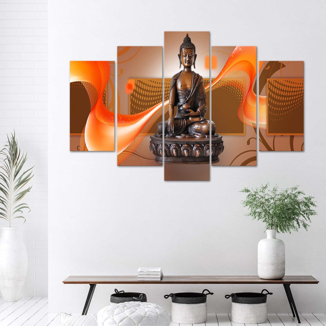 Leinwandbild Buddha Zen Spa Brown