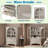 Glass Door Display Case Storage Cabinet With 2 Drawers And Adjustable Shelves-475004658