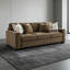 Darya Brown Suede Fabric Sofa w/4 Pillows
