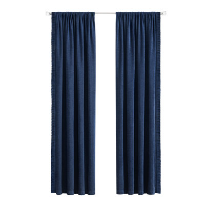 Paire de rideaux semi-transparents avec passe-tringle Jceion, l 52 po x L 84 po