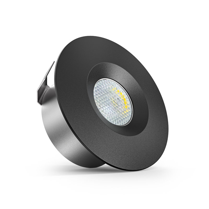 Vst Cb15 12v Puck Light Mini Undercabinet Light 3000k, Noir