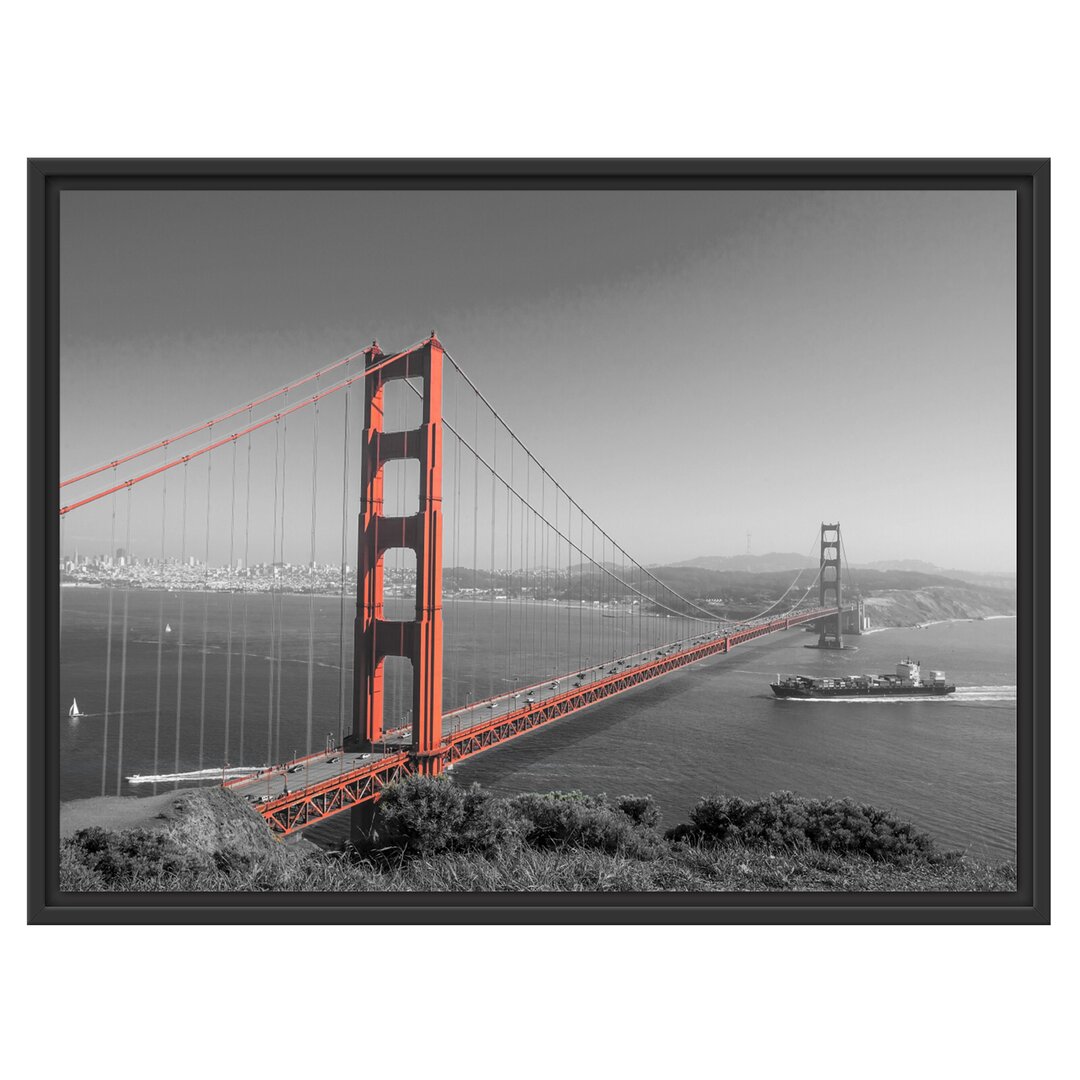 Gerahmtes Wandbild eindrucksvolle Golden Gate Bridge