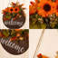 Panneau d'automne en forme de tournesol - porte d'entrée en bois 13,78 po avec tournesols artificiels et baies, récolte murale d'automne