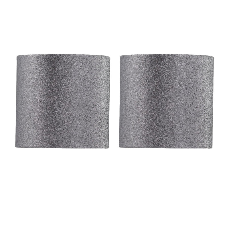 15cm H Cotton Drum Lamp Shade ( Uno ) in Silver Grey