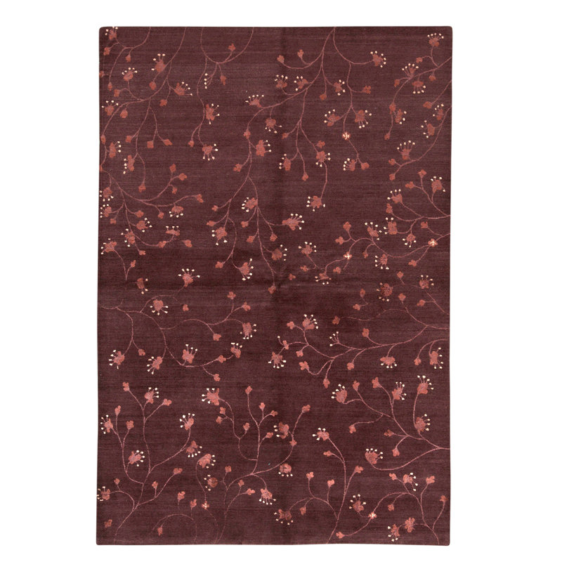 Hand Knotted Wool Area Rug in Multi