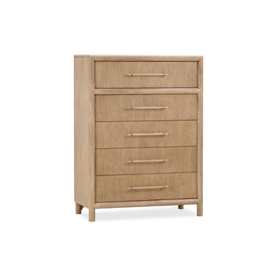 Commode 5 tiroirs en bois massif et manufacturé H 54 po Colleen