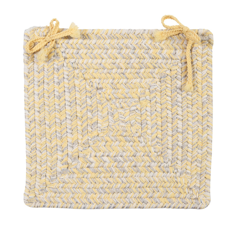 Coussin de coussin de chaise d'extérieur Ashiah, Jaune
