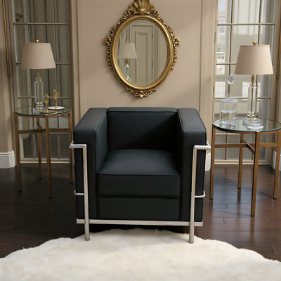 Chaise en cuir Rhoni