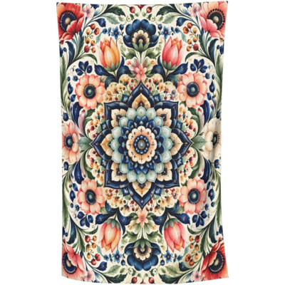 Serviette de plage florale en microfibre pour homme et femme, surdimensionnée et douce pour la plage