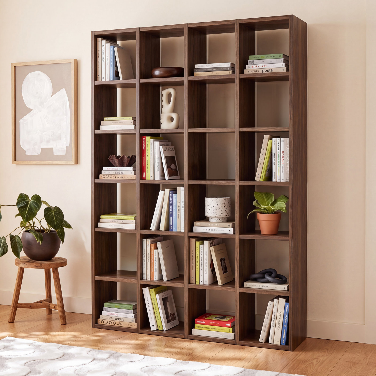 Araeya 59.4 " Bookcase, Walnut