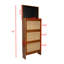 Armoire à chaussures de style moderne, hauteur de 65 po pour l'entrée du couloir, 3 tiroirs et espace de rangement en noyer