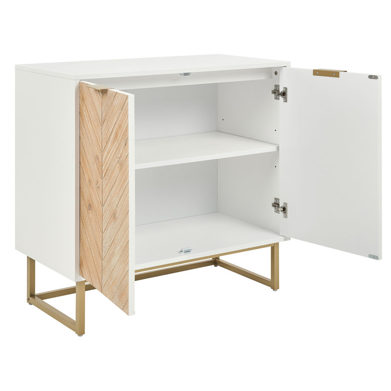 Schoenberg 80cm Sideboard, Light Wood/White